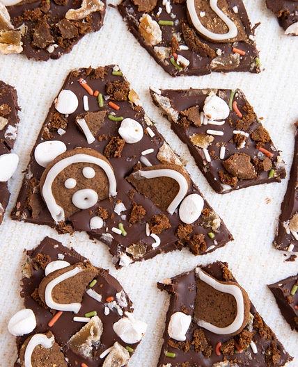 chocolate gingerbread bark