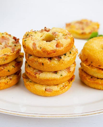 Cheese and bacon doughnuts recipe