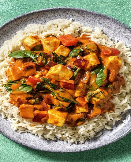Kadai-Style Paneer with Peppers and Garlicky Basmati Rice