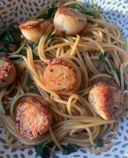Scallop Scampi Pasta