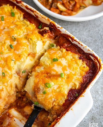 Baked Bean Cheesy Potato Topped Pie
