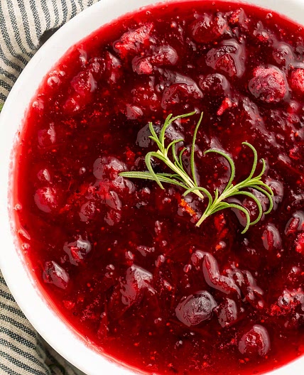 Rosemary Cranberry Sauce with Orange