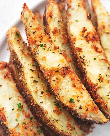 Baked Garlic Parmesan Potato Wedges