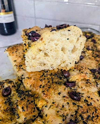 No Knead Focaccia Bread