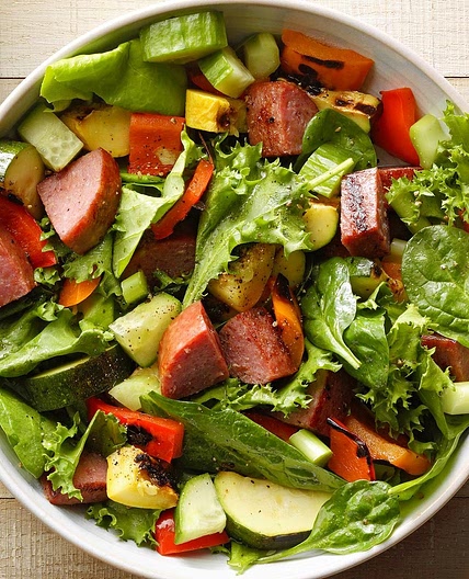 Grilled Summer Sausage Salad