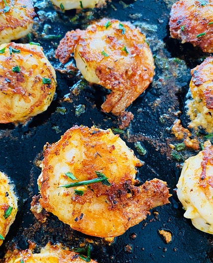 Blackstone Garlic Parmesan Crusted Shrimp