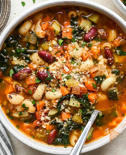 Classic Minestrone Soup with Gluten-Free Noodles