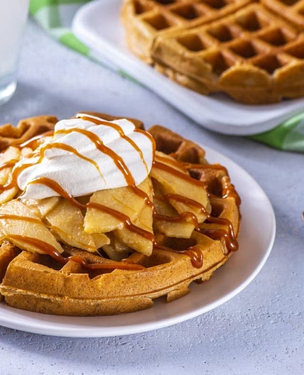 Caramel Apple Waffles