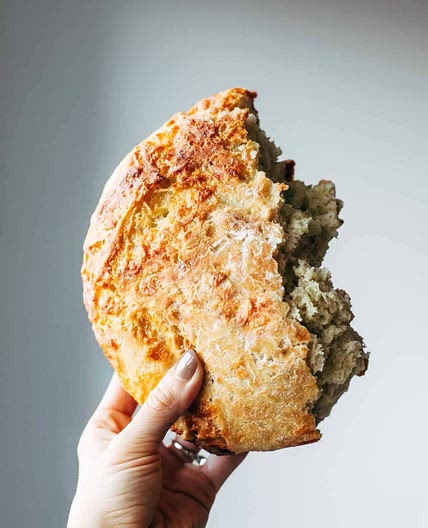 No Knead Cheese Bread