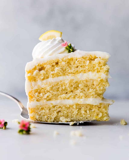 Lemon Layer Cake with Lemon Cream Cheese Buttercream