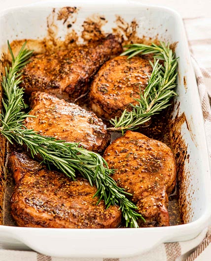 Mustard Balsamic Pork Chops