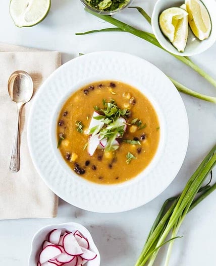 Black Bean & Roasted Tomatillo Soup