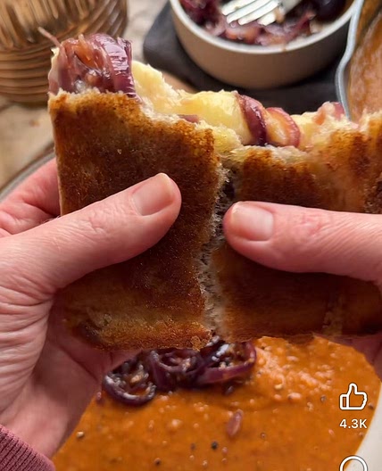Tikka Red Lentil Soup and Mango Chutney Toasties