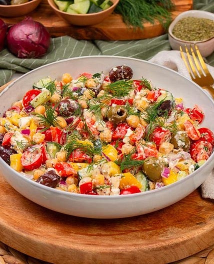 Kichererbsensalat mit Feta