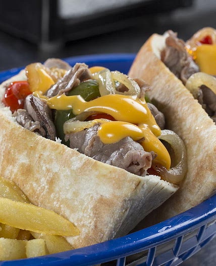 Philly Cheese Steak Pitas