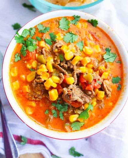 Beef Nacho Soup