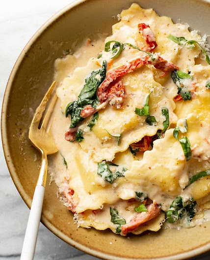 Creamy Tuscan Ravioli