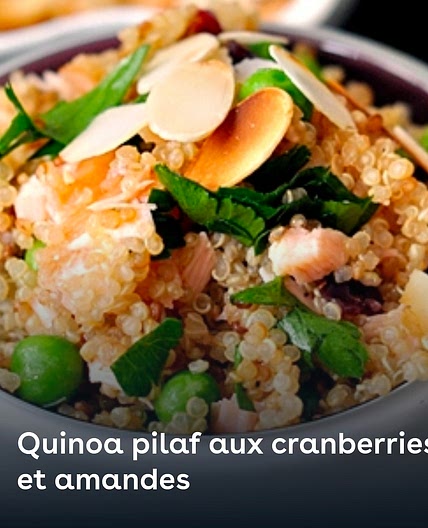 Quinoa pilaf aux cranberries et amandes