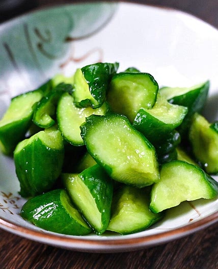 Japanese Wasabi Pickled Cucumbers