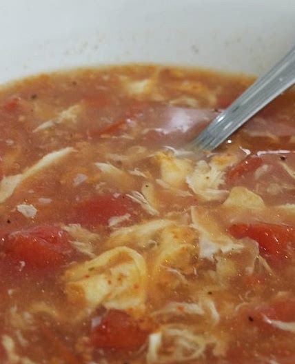 Tomato egg drop soup