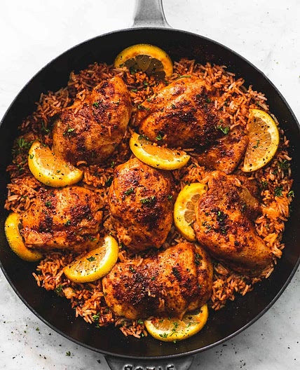 One Pan Spanish Chicken and Rice