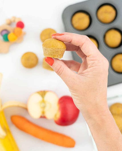 Baby Led Weaning Muffins Apple Banana and Carrot