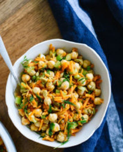 Chickpea Salad with Carrots and Dill