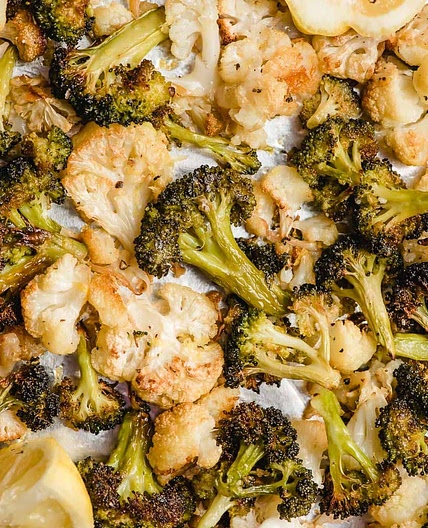 Roasted Broccoli and Cauliflower