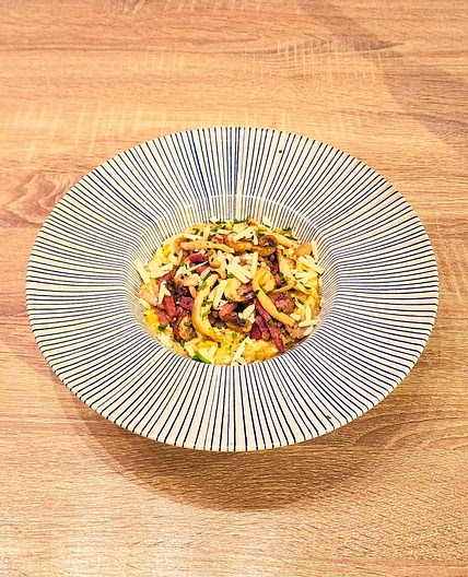 Risotto au fromage de chèvre parfumé à la truffe