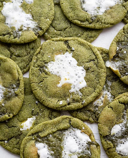 Gooey Matcha Hot Chocolate Cookies