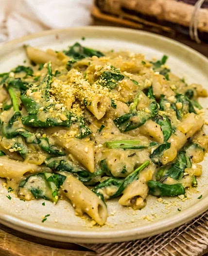 Vegan Creamy Spinach Pasta