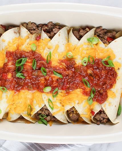 Beef and Cheese Enchiladas