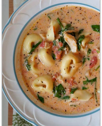 Instant Pot Creamy Tortellini, Spinach and Chicken Soup