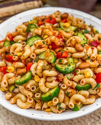 Easy Oil Free Salsa Pasta Salad