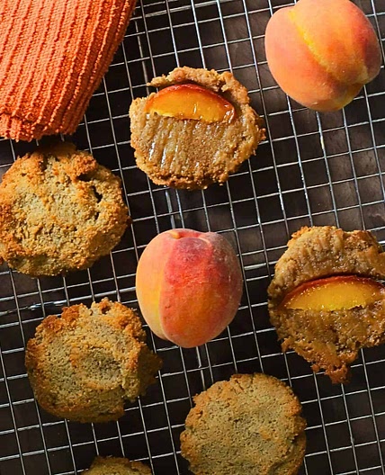 Low Carb Peach Upside Down Cookies (Gluten Free)