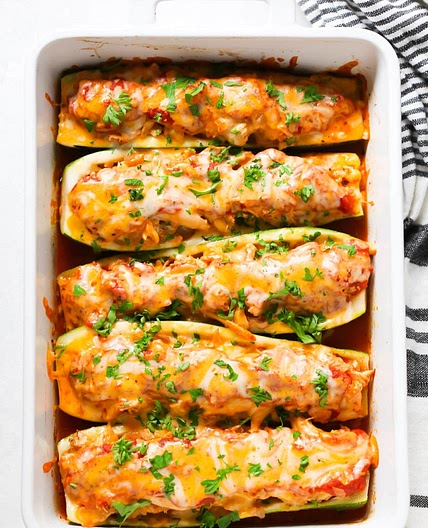 Chicken Zucchini Boats