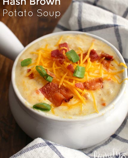 Loaded Crockpot Hash Brown Potato Soup