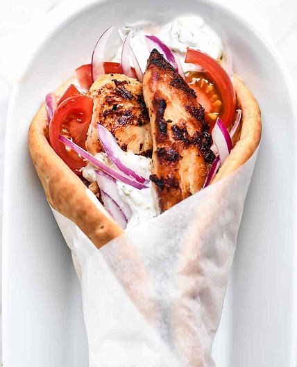 Easy Chicken Gyros with Tzatziki Sauce