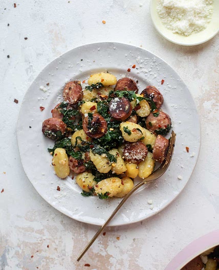 Smoked Sausage and Kale Skillet Gnocchi
