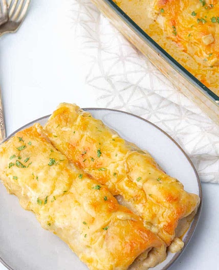 White Chicken Enchiladas