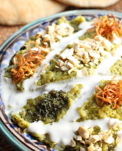 Dip iranien d'aubergines au roquefort