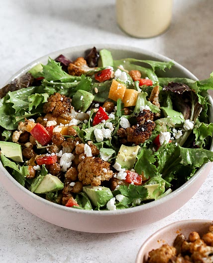 Roasted Cauliflower Salad with Honey Mustard Vinaigrette