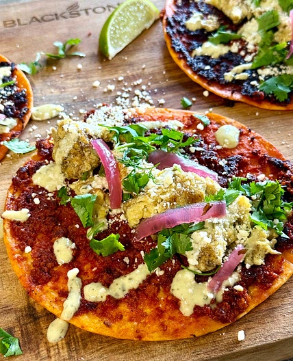 Blackstone Smashed Chorizo Breakfast Tacos