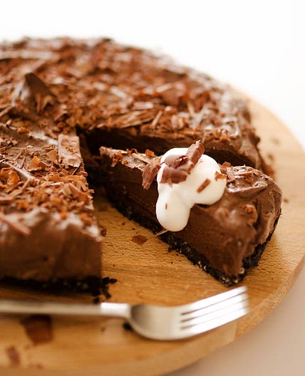 Avocado Chocolate Mousse Pie