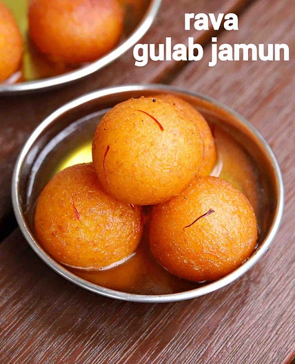 suji gulab jamun | suji ka gulab jamun | rava gulab jamun