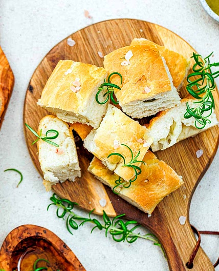 No-Knead Rosemary and Sea Salt Focaccia