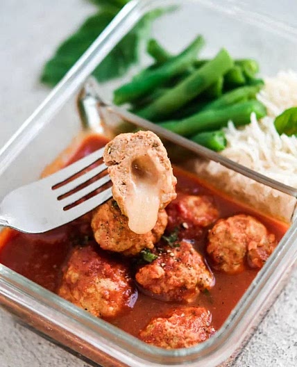 Meal Prep Instant Pot Italian Stuffed Meatballs