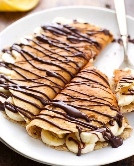 Almond Oat Banana Crepes