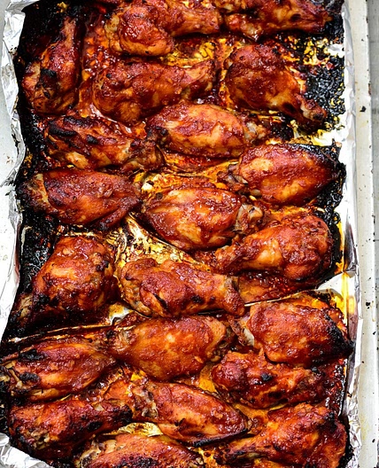 Korean-flavored Baked Chicken Wings