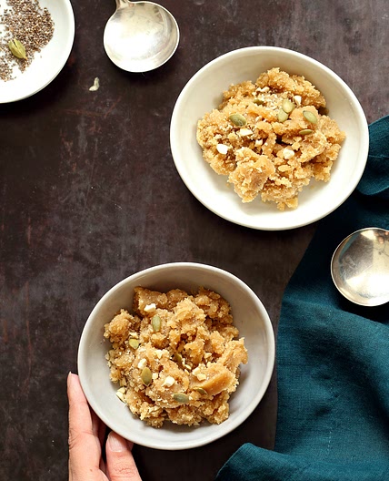 Vegan Almond Halwa (Instant Pot Badam Halwa) Oil-free